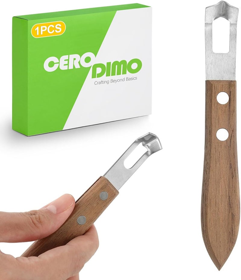 CeroDimo Channel Knife Lemon Peeler - Citrus Zester Tool with Wooden Handle, Stainless Steel Lemon Twist and Orange Peeler, Perfect Bar and Cocktail Garnish Tool - Image 1